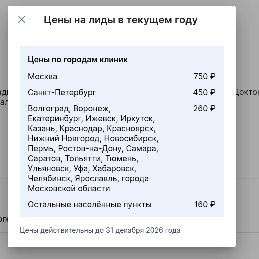 Цены на лидогенерацию